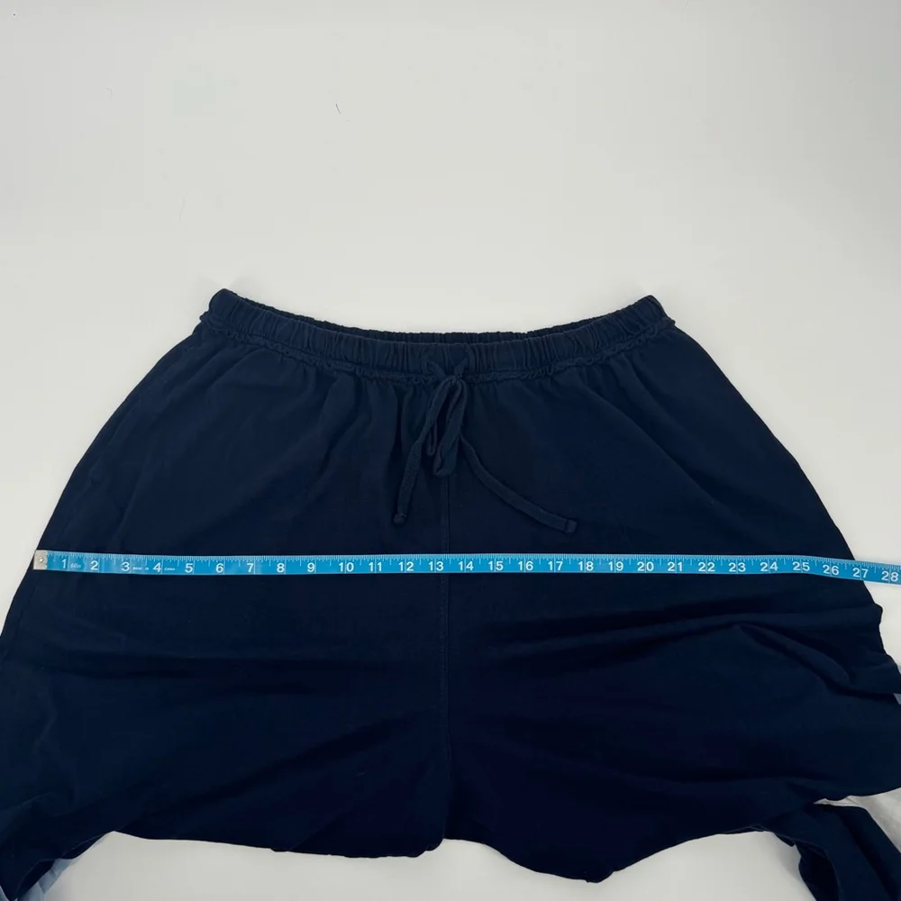 Free People Barrel Wide Leg Joggers M 100% Cotton Blue Colorblock - Picture 6 of 10